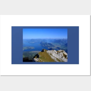 Alps. View from mountain Pilatus. Switzerland. Posters and Art